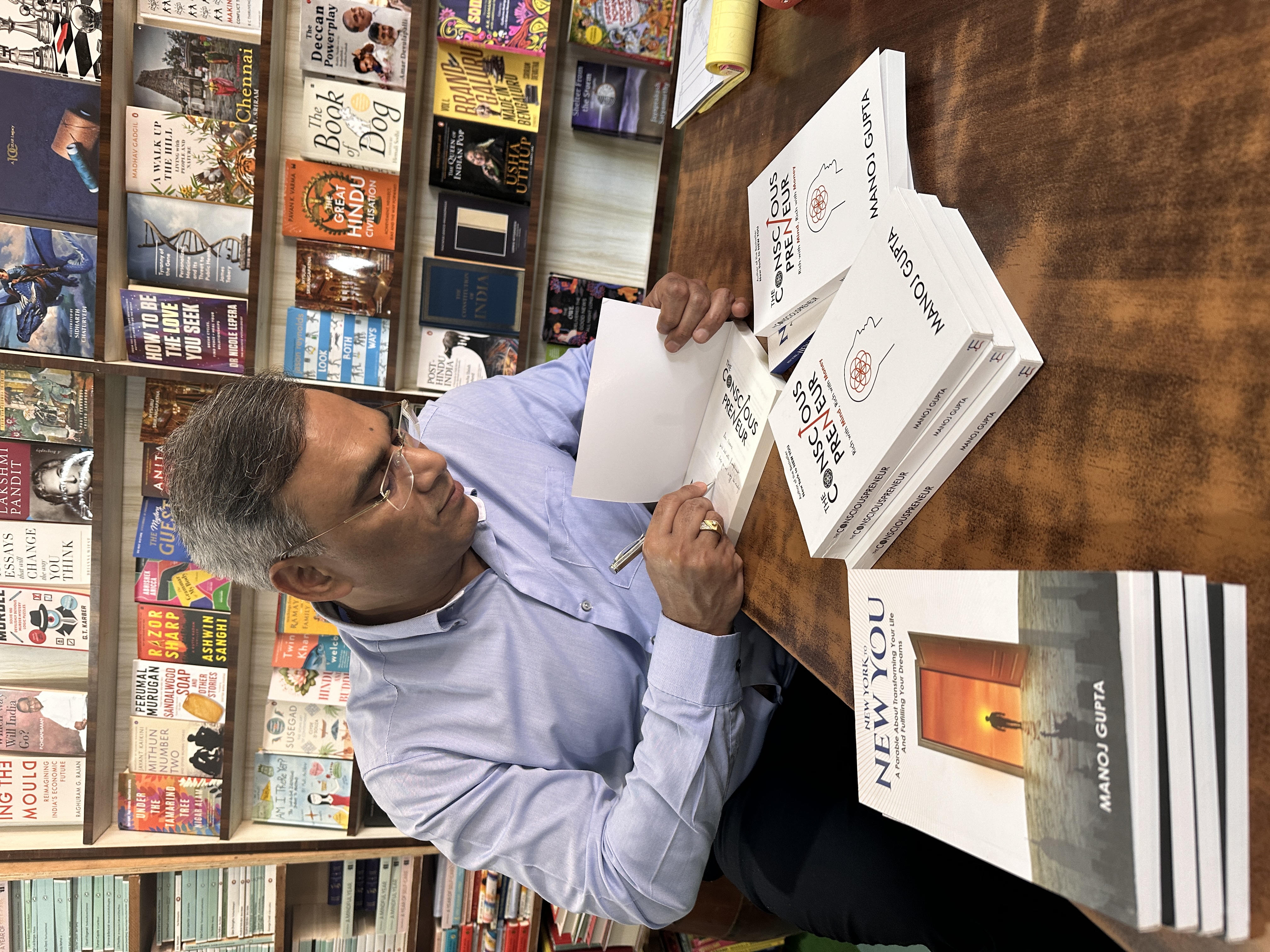 Manoj Gupta at ‘Consciouspreneur’ and ‘New York to NEW YOU’ book signing event