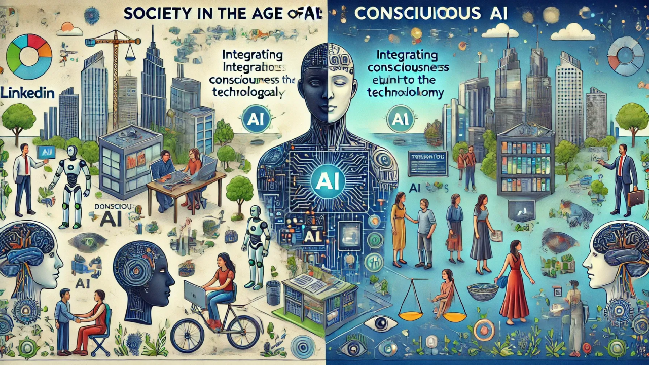 Society in the Age of AI: Integrating Consciousness into the Technological Economy